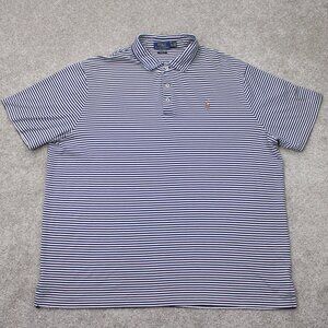 Polo Ralph Lauren Shirt Mens XL Black/White Classic Fit Flesh Pony Cotton S/S‎
